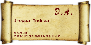 Droppa Andrea névjegykártya