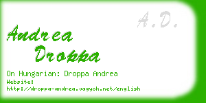 andrea droppa business card